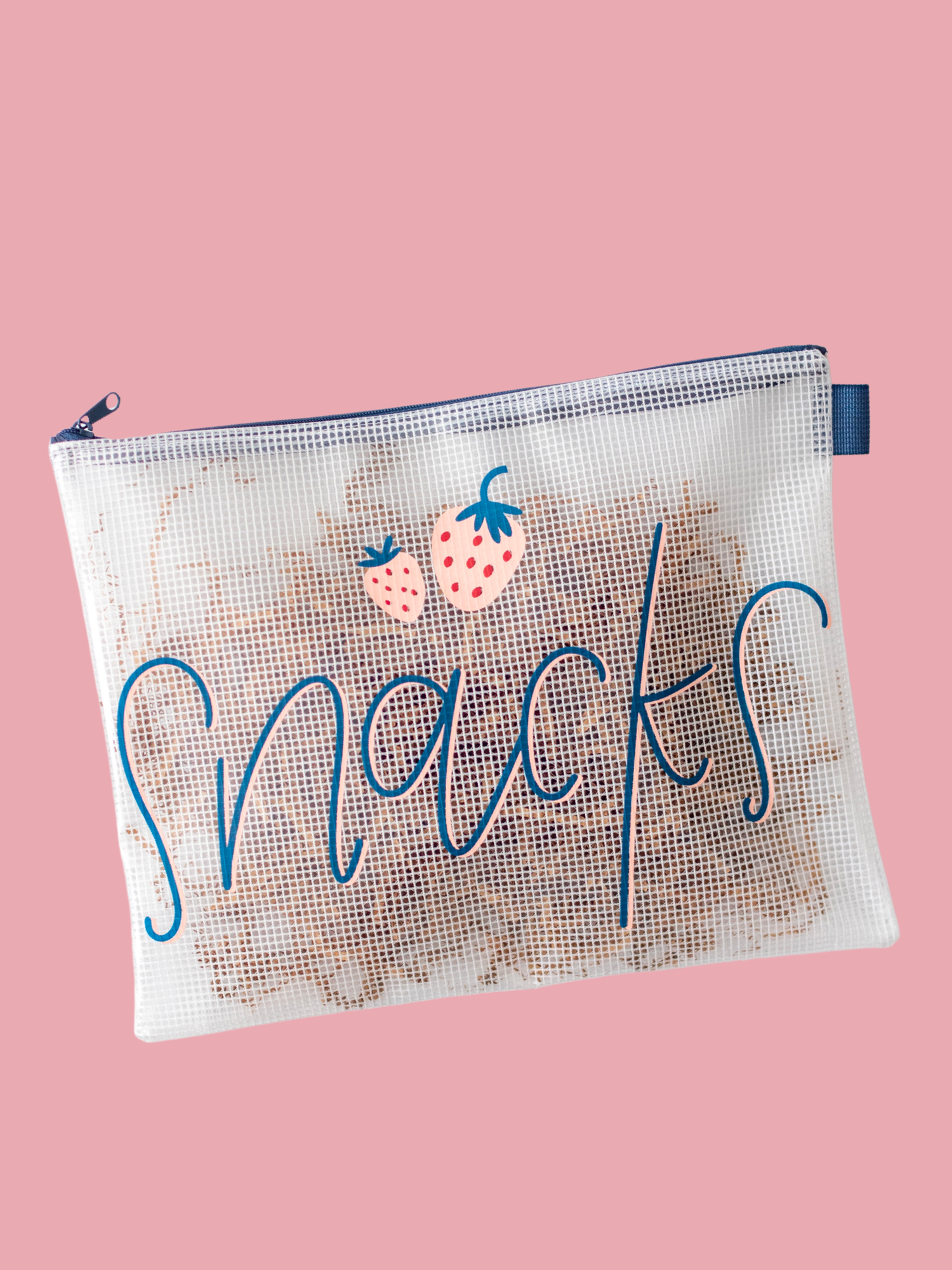 Strawberry Snacks Vinyl Organizer Pouch