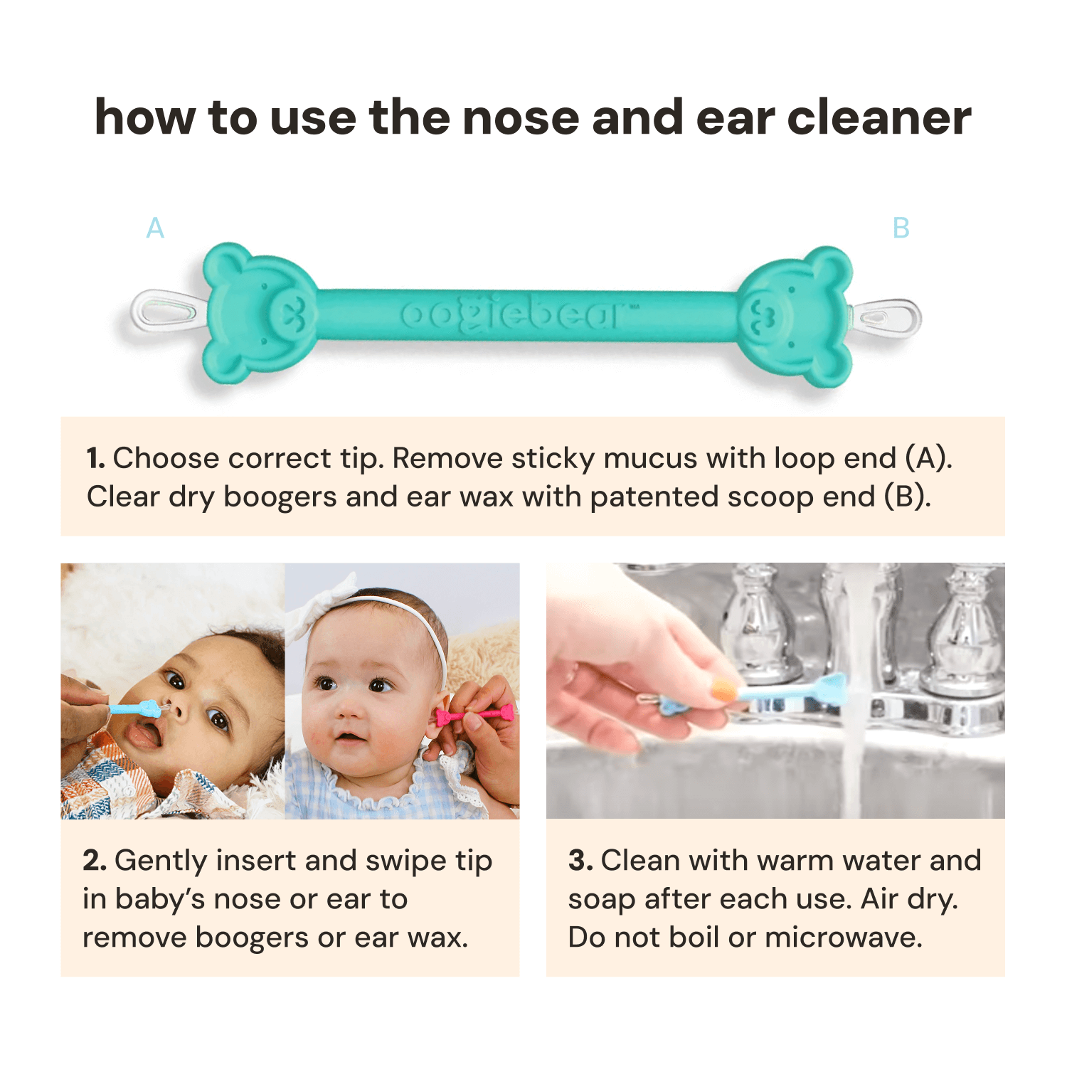 Oogiebear baby booger and ear wax picker