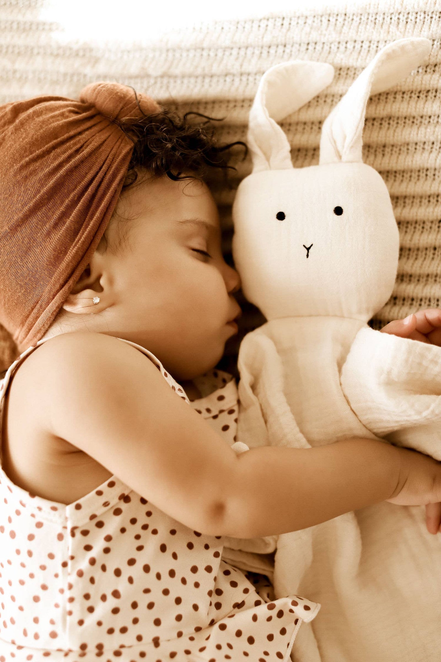 Bunny Cuddle Muslin Security Blanket