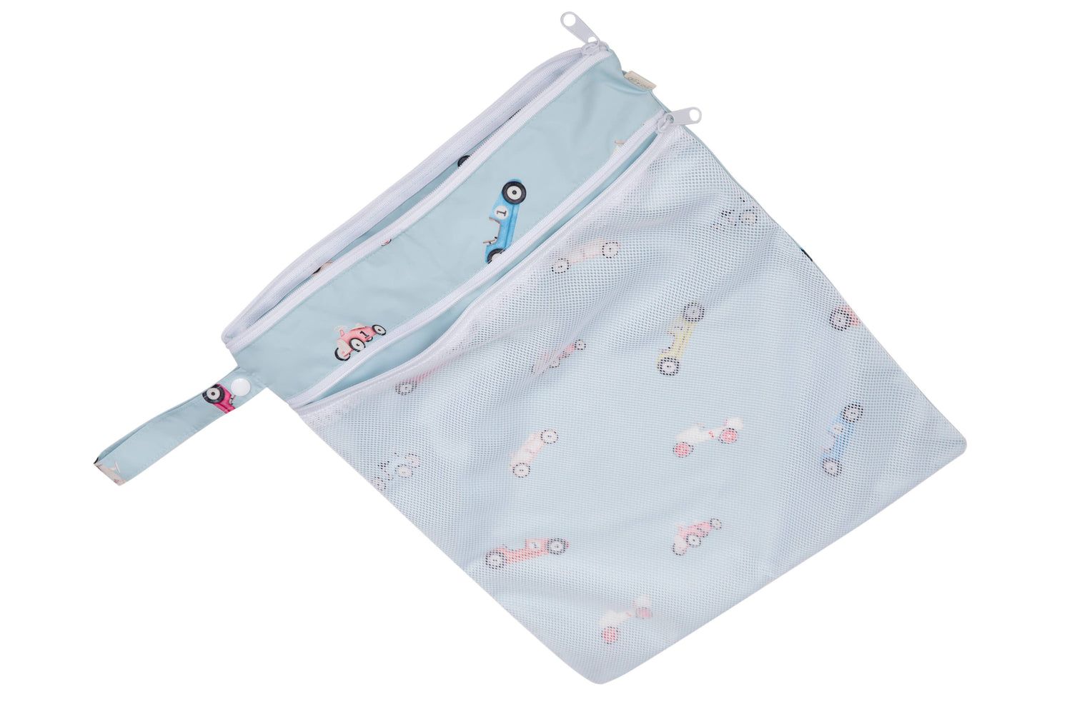 Retro Cars Dual-Compartment Wet/Dry Bag with Mesh Pocket Retro Cars