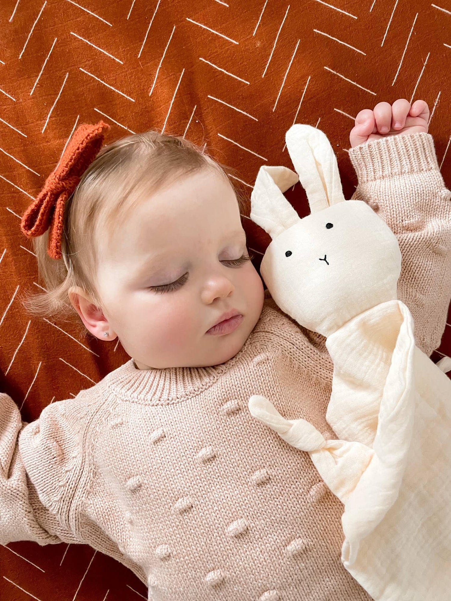 Bunny Cuddle Muslin Security Blanket