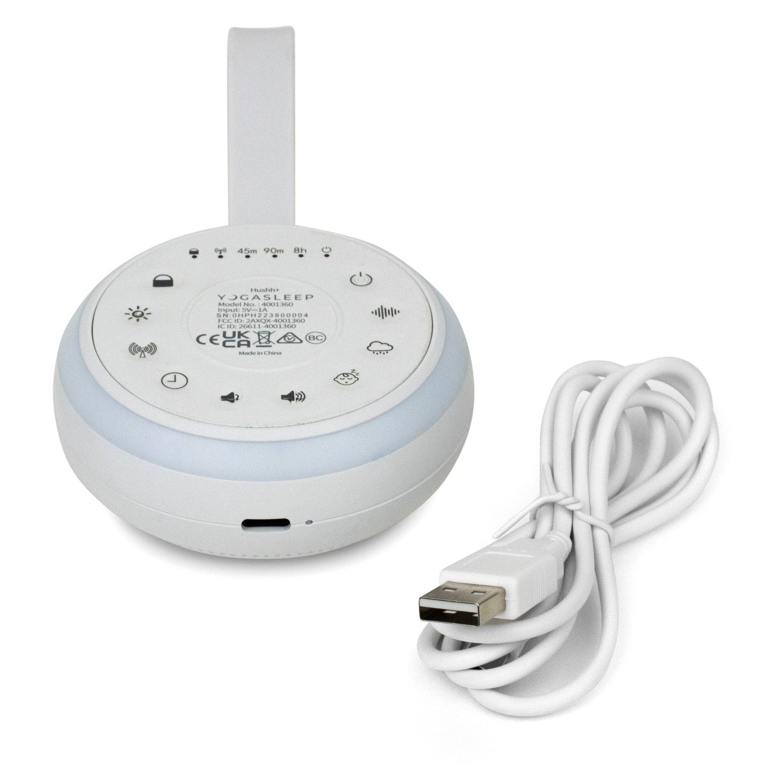 Hushh®+ Travel Sound Machine with Wireless Speaker and Night Light