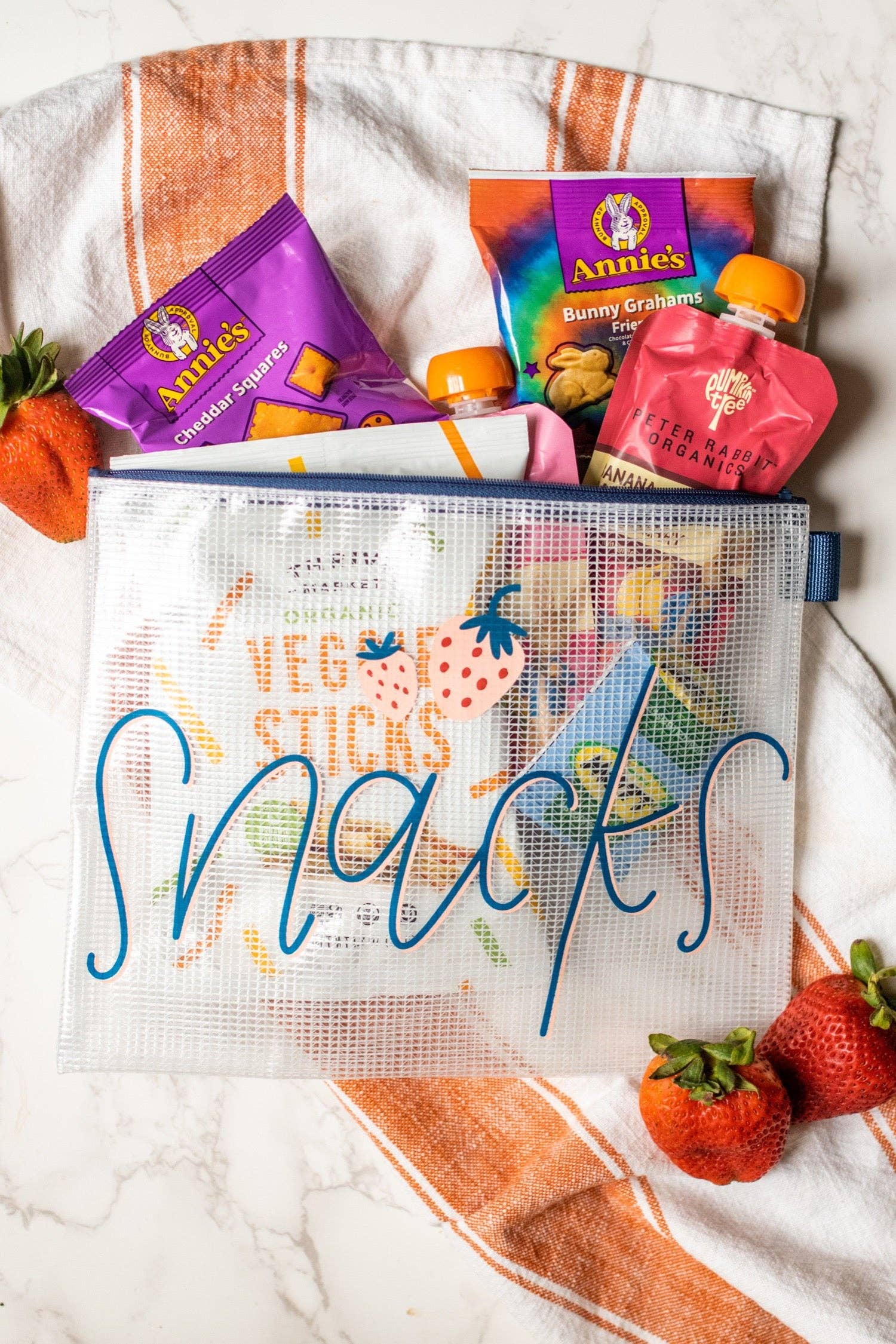 Strawberry Snacks Vinyl Organizer Pouch