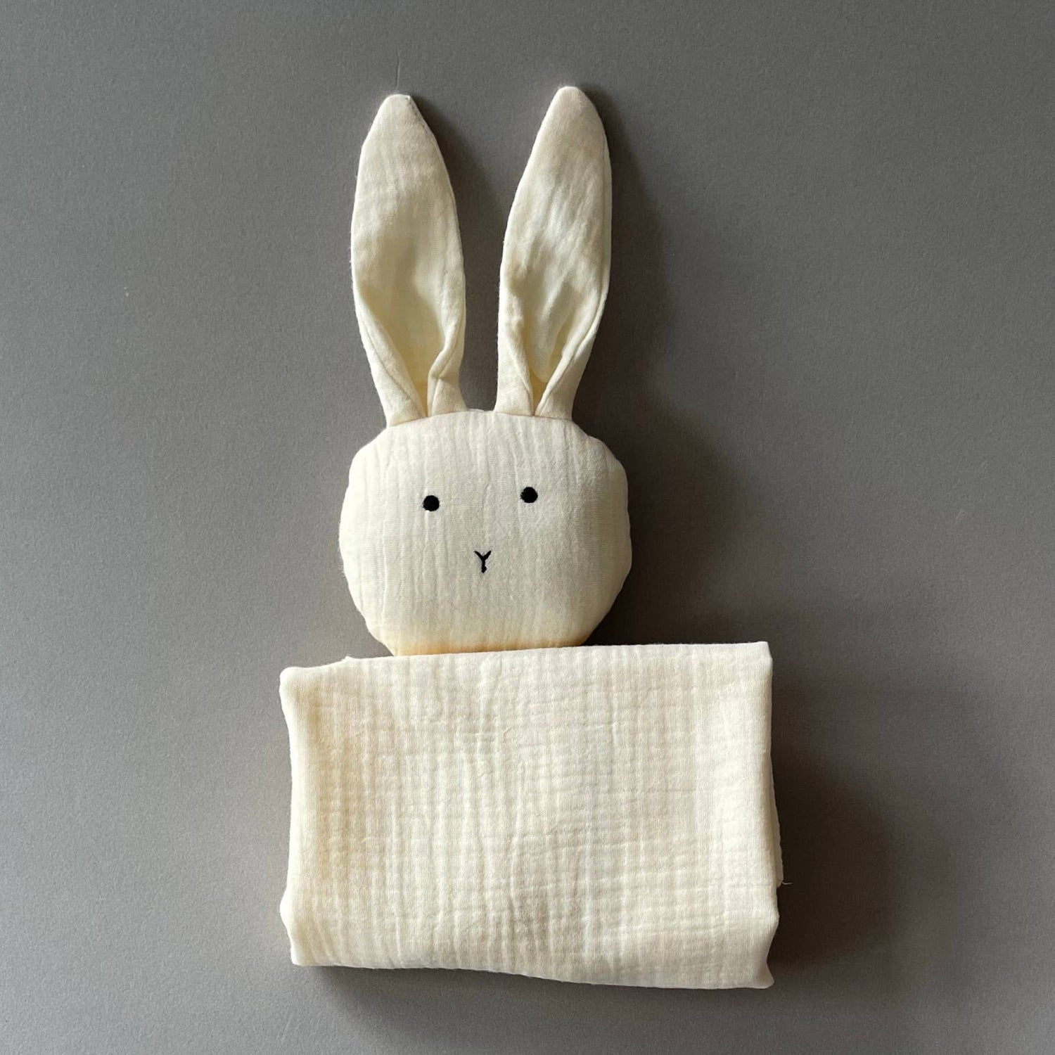 Bunny Cuddle Muslin Security Blanket