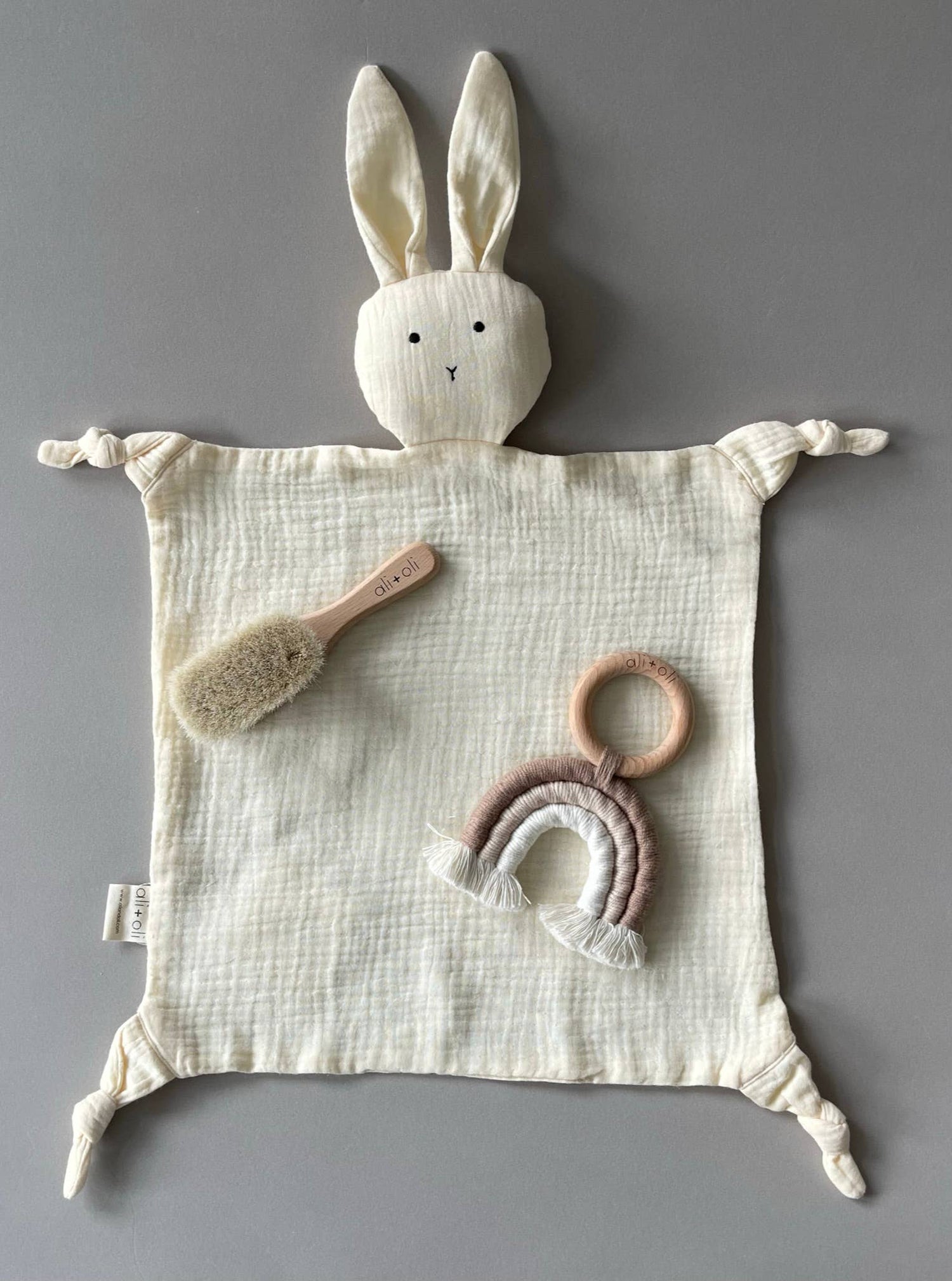 Bunny Cuddle Muslin Security Blanket