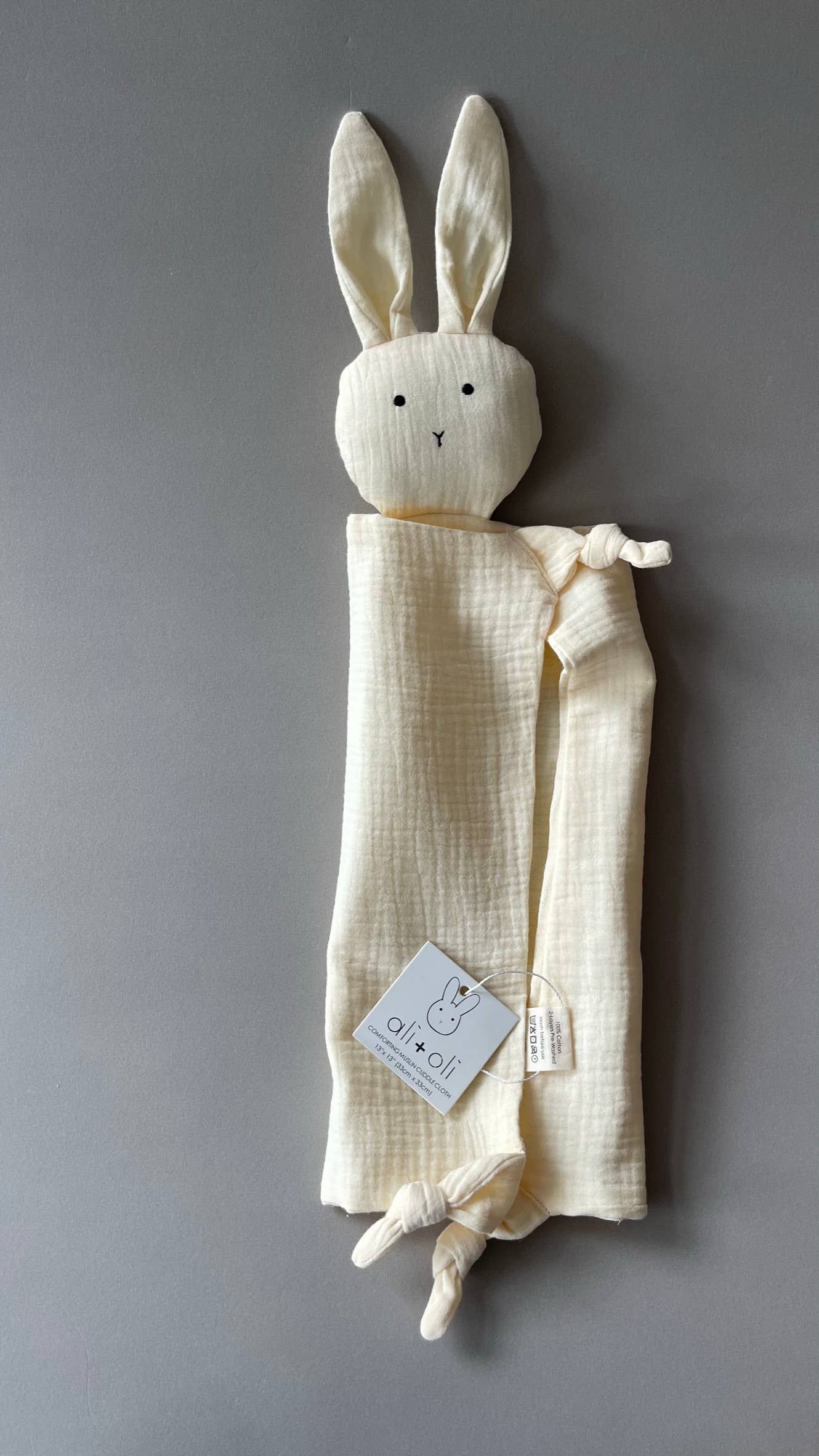 Bunny Cuddle Muslin Security Blanket