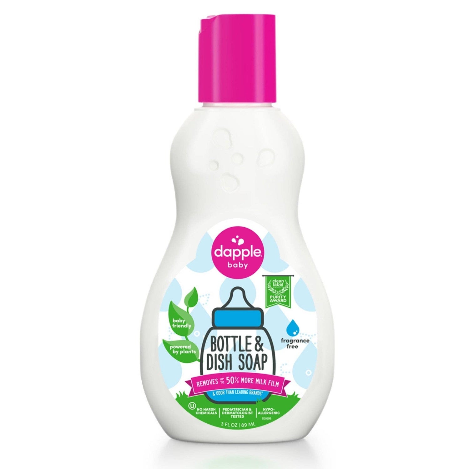 Dapple Baby On the Go Dish Soap 3 oz. Travel Size (Pack of 2)