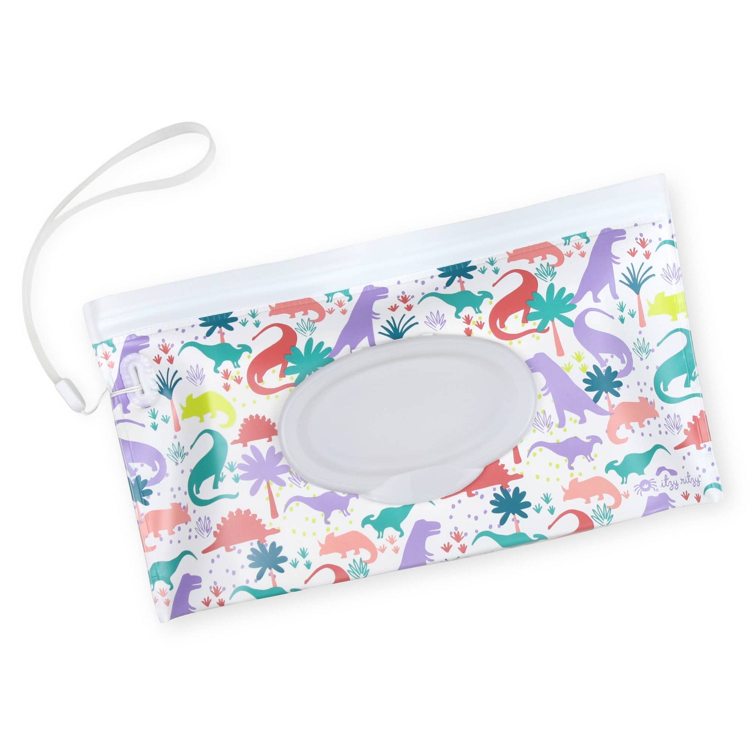 Take & Travel™ Pouch Reusable Wipes Cases Lilac Dino